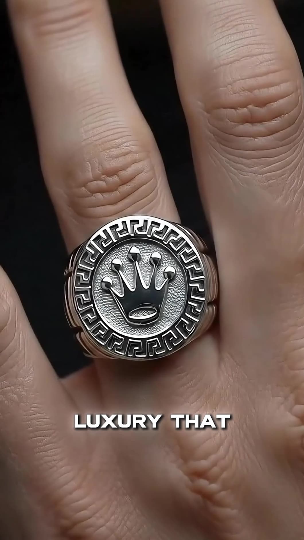 Crown Signet Ring — Luxury Product Ad