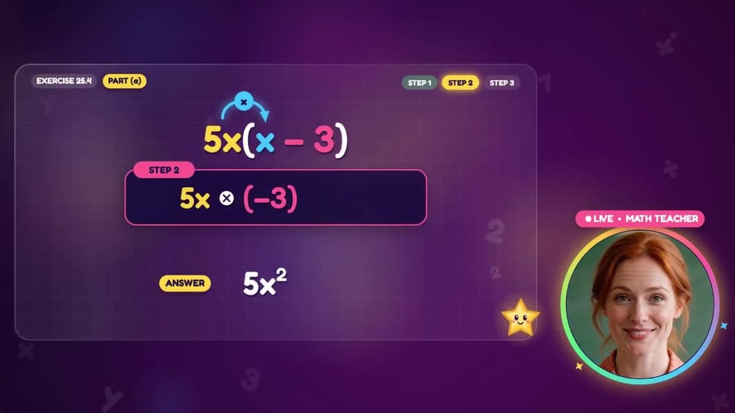 Step 2: 5x times −3