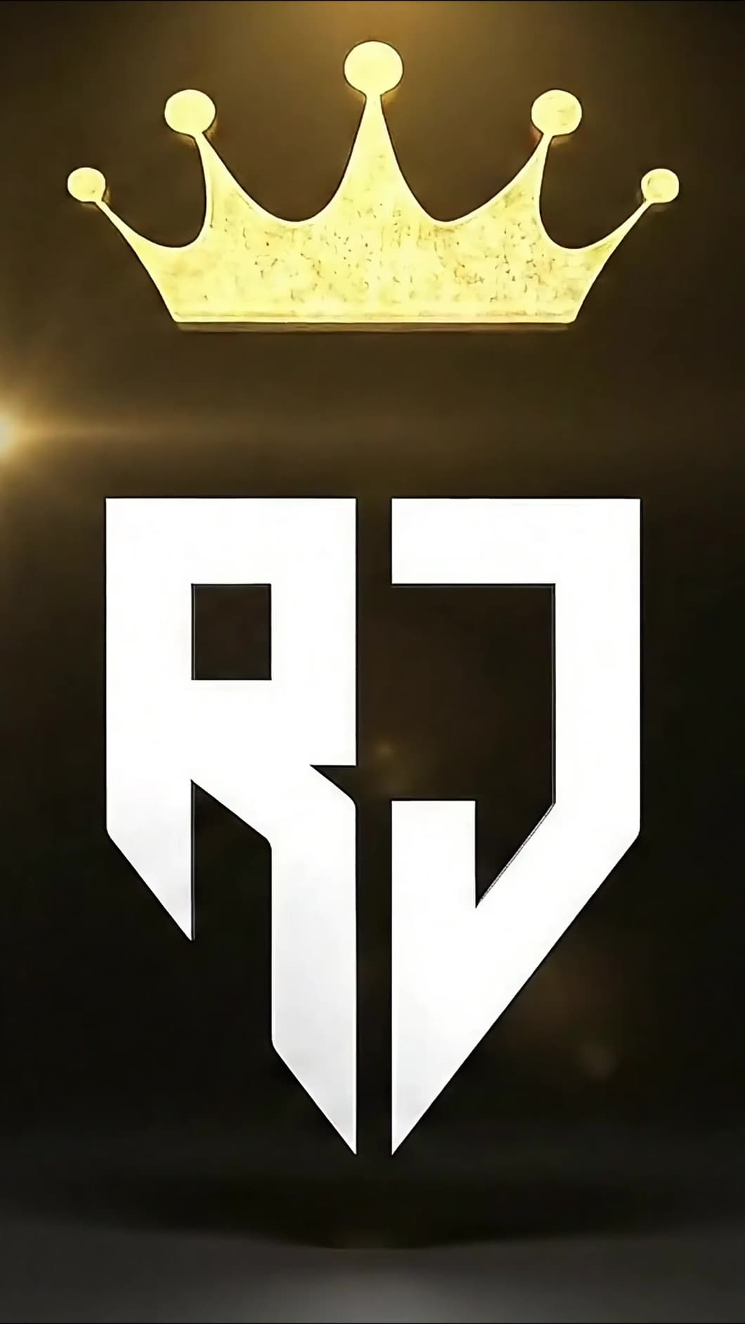 End card with the RJ logo under a gold crown